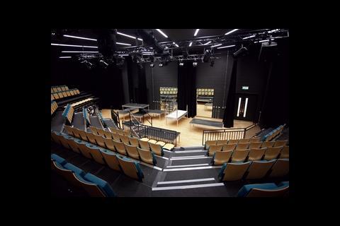 The drama studio, one of the areas that is mechanically ventilated